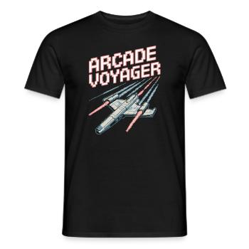 Spieler Mit Weltraumthemen Cosmic Gaming Sci-fi - Männer T-Shirt - Schwarz - Vorne - AI Model Male 178 light (178cm)
