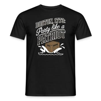 Boston Tea 1773 American Revolution Historic - Men's T-Shirt - black - Front - AI Model Male 178 light (178cm)