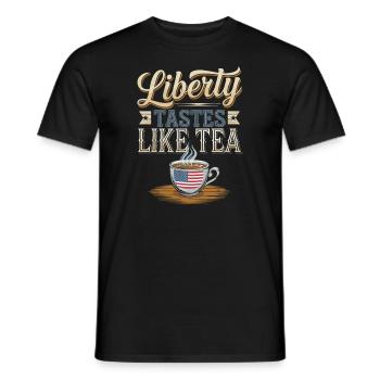 Boston Tea 1773 American Revolution Historic - Men's T-Shirt - black - Front - AI Model Male 178 light (178cm)