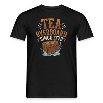 Boston Tea 1773 American Revolution Historic - Männer T-Shirt - Schwarz - Vorne - AI Model Male 178 light (178cm)