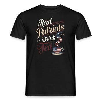 Boston Tea 1773 American Revolution Historic - Men's T-Shirt - black - Front - AI Model Male 178 light (178cm)