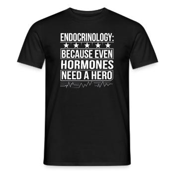 Medical Science Für Endokrinologie - Männer T-Shirt - Schwarz - Vorne - AI Model Male 178 light (178cm)