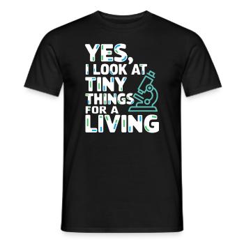 Passionné de microscope Technicien de laboratoire Science - T-shirt homme - noir - Devant - AI Model Male 178 light (178cm)