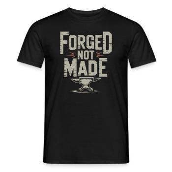 Blacksmithing Viking Warrior Norse Forge Metalwork - Männer T-Shirt - Schwarz - Vorne - AI Model Male 178 light (178cm)