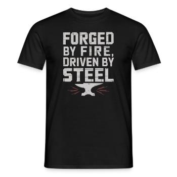 Blacksmithing Viking Warrior Norse Forge Metalwork - Männer T-Shirt - Schwarz - Vorne - AI Model Male 178 light (178cm)