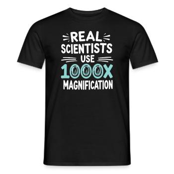 Passionné de microscope Technicien de laboratoire Science - T-shirt homme - noir - Devant - AI Model Male 178 light (178cm)