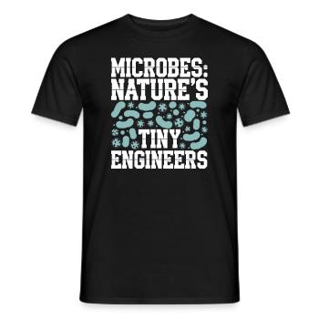 Microscope Enthusiast Lab Technician Science - Men's T-Shirt - black - Front - AI Model Male 178 light (178cm)
