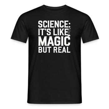 Microscope Enthusiast Lab Technician Science - Men's T-Shirt - black - Front - AI Model Male 178 light (178cm)