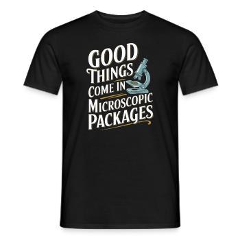 Microscope Enthusiast Lab Technician Science - Men's T-Shirt - black - Front - AI Model Male 178 light (178cm)