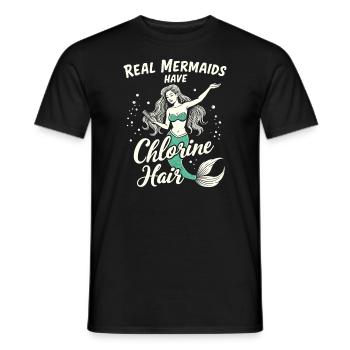 Mermaid Underwater Performer Mermaid - Men's T-Shirt - black - Front - AI Model Male 178 light (178cm)