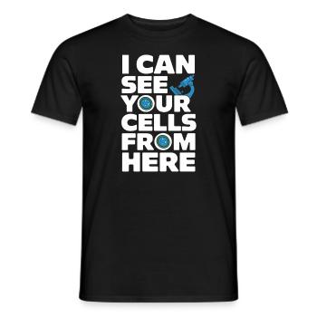 Passionné de microscope Technicien de laboratoire Science - T-shirt homme - noir - Devant - AI Model Male 178 light (178cm)