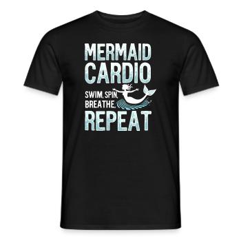 Mermaid Underwater Performer Mermaid - Men's T-Shirt - black - Front - AI Model Male 178 light (178cm)