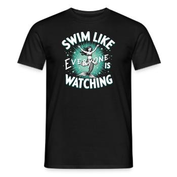 Mermaid Underwater Performer Mermaid - Men's T-Shirt - black - Front - AI Model Male 178 light (178cm)