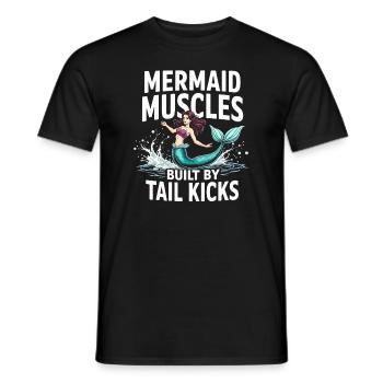 Mermaid Underwater Performer Mermaid - Men's T-Shirt - black - Front - AI Model Male 178 light (178cm)