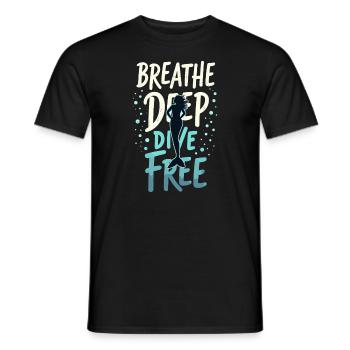 Mermaid Underwater Performer Mermaid - Men's T-Shirt - black - Front - AI Model Male 178 light (178cm)