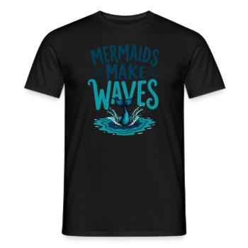 Mermaid Underwater Performer Mermaid - Men's T-Shirt - black - Front - AI Model Male 178 light (178cm)