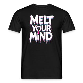 Lava Lamp Retro Aesthetic Psychedelic - Men's T-Shirt - black - Front - AI Model Male 178 light (178cm)