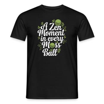 Kokedama Moss Ball Plantes Jardinage Japonais - T-shirt homme - noir - Devant - AI Model Male 178 light (178cm)