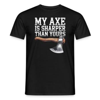 Lancer de hache Cible Pratique Bûcheron Sport - T-shirt homme - noir - Devant - AI Model Male 178 light (178cm)