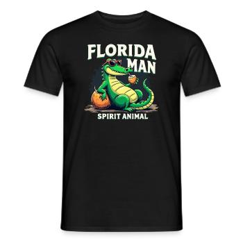 Alligator Crocodile Reptile Enthusiast Swamp - Men's T-Shirt - black - Front - AI Model Male 178 light (178cm)