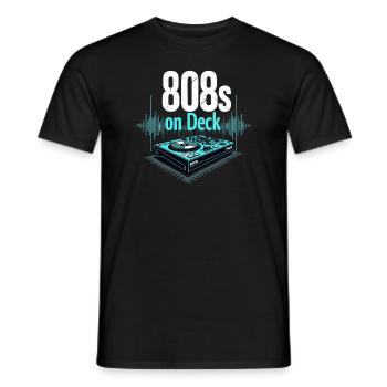 Music Produzent 808 Bass Hip-hop Beatmaker - Männer T-Shirt - Schwarz - Vorne - AI Model Male 178 light (178cm)