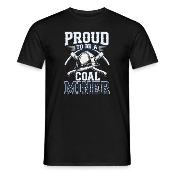 Kohlebergmann Untertagebau Schutzhelmarbeiter - Männer T-Shirt - Schwarz - Vorne - AI Model Male 178 light (178cm)