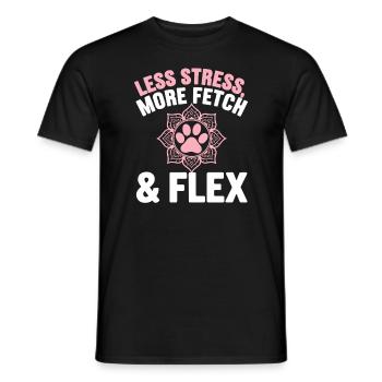Doga Dog Yoga Bien-être pour animaux de compagnie Étirements conscients - T-shirt homme - noir - Devant - AI Model Male 178 light (178cm)