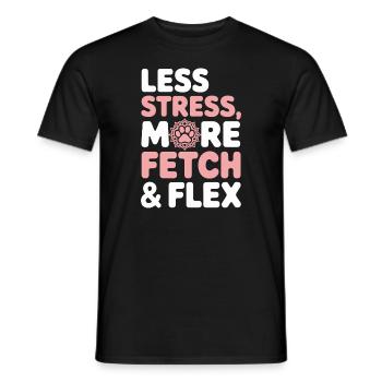 Doga Dog Yoga Pet Wellness Mindful Stretching - Men's T-Shirt - black - Front - AI Model Male 178 light (178cm)