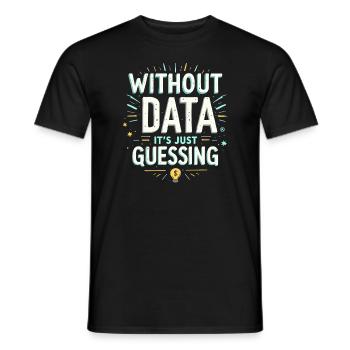 Data Analyst Big Data Specialist Business - Men's T-Shirt - black - Front - AI Model Male 178 light (178cm)