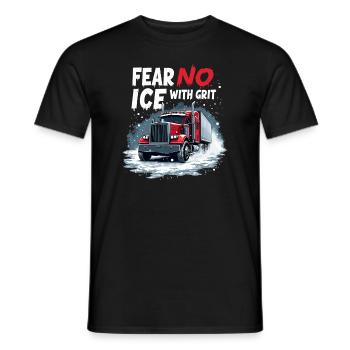e Road Trucker Extreme Winter Driving - Men's T-Shirt - black - Front - AI Model Male 178 light (178cm)