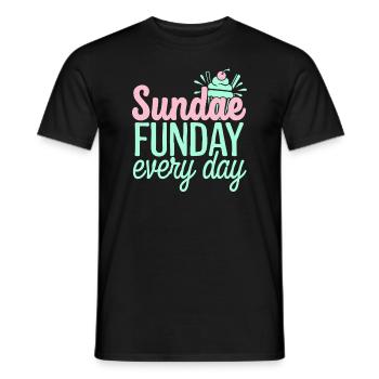 Cream Truck Owner Frozen Treats Mobile Dessert - Men's T-Shirt - black - Front - AI Model Male 178 light (178cm)