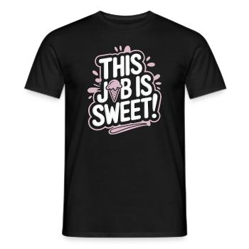 Cream Truck Owner Frozen Treats Mobile Dessert - Men's T-Shirt - black - Front - AI Model Male 178 light (178cm)