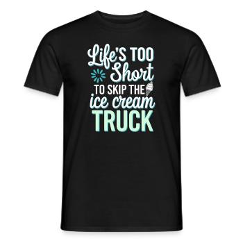 Cream Truck Owner Frozen Treats Mobile Dessert - Men's T-Shirt - black - Front - AI Model Male 178 light (178cm)