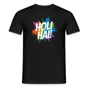The Holi Festival Of Colors Indian Celebration - Men's T-Shirt - black - Front - AI Model Male 178 light (178cm)