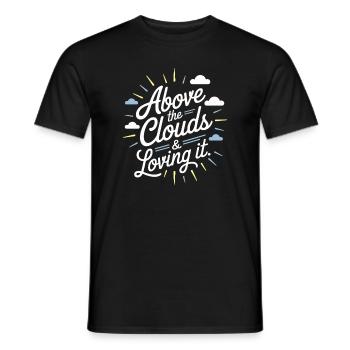 Hôtesse de l’air du personnel de cabine professionnel de l’aviation - T-shirt homme - noir - Devant - AI Model Male 178 light (178cm)