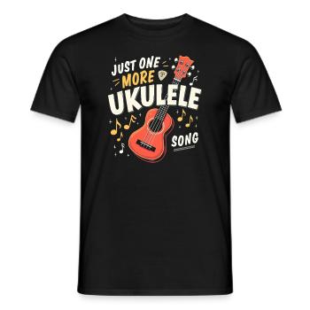 Ukulele Player Hawaiian Music Tropical - Men's T-Shirt - black - Front - AI Model Male 178 light (178cm)