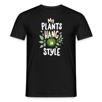 Kokedama Moss Ball Plantes Jardinage Japonais - T-shirt homme - noir - Devant - AI Model Male 178 light (178cm)