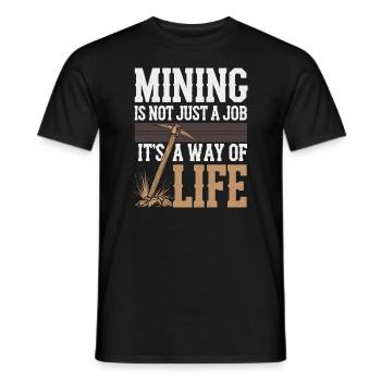 Kohlebergmann Untertagebau Schutzhelmarbeiter - Männer T-Shirt - Schwarz - Vorne - AI Model Male 178 light (178cm)