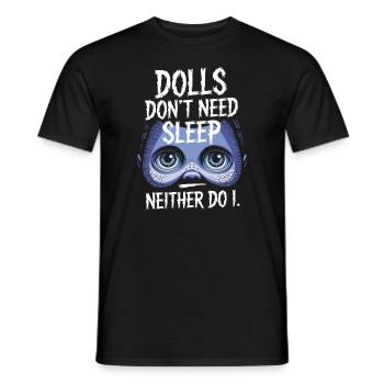 Gruseliger Puppenkollektor - Männer T-Shirt - Schwarz - Vorne - AI Model Male 178 light (178cm)