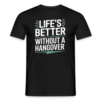 Sober Living Recovery Lifestyle Alcohol-free - Men's T-Shirt - black - Front - AI Model Male 178 light (178cm)