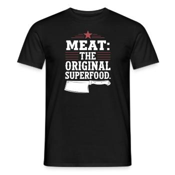 Diet on carnivore diet on the - Men's T-Shirt - black - Front - AI Model Male 178 light (178cm)
