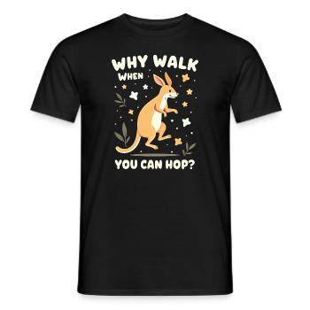 Wallaby Australian Wildlife Marsupial Nature - Männer T-Shirt - Schwarz - Vorne - AI Model Male 178 light (178cm)