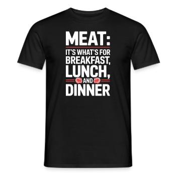 Diet on carnivore diet on the - Men's T-Shirt - black - Front - AI Model Male 178 light (178cm)