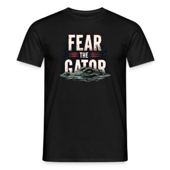 Alligator Crocodile Reptile Enthusiast Swamp - Men's T-Shirt - black - Front - AI Model Male 178 light (178cm)