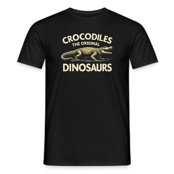 Alligator Crocodile Reptile Enthusiast Swamp - Men's T-Shirt - black - Front - AI Model Male 178 light (178cm)