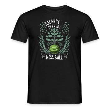 Kokedama Moss Ball Plantes Jardinage Japonais - T-shirt homme - noir - Devant - AI Model Male 178 light (178cm)