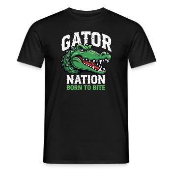 Alligator Crocodile Reptile Enthusiast Swamp - Men's T-Shirt - black - Front - AI Model Male 178 light (178cm)