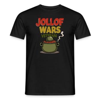 Riz Jollof Cuisine d’Afrique de l’Ouest Nigériane - T-shirt homme - noir - Devant - AI Model Male 178 light (178cm)