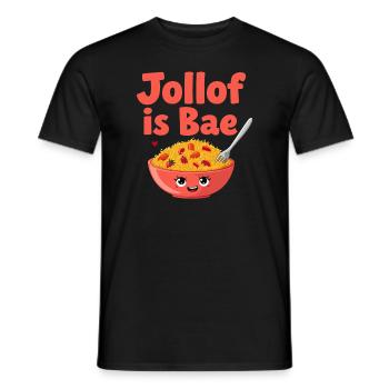 Riz Jollof Cuisine d’Afrique de l’Ouest Nigériane - T-shirt homme - noir - Devant - AI Model Male 178 light (178cm)