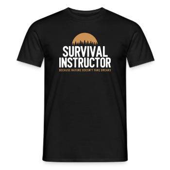 Survival Skills Instruktor Wildnistraining - Männer T-Shirt - Schwarz - Vorne - AI Model Male 178 light (178cm)